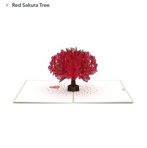 🔮3/$15 Lovepop Greeting Card 3D Red Sakura Tree
